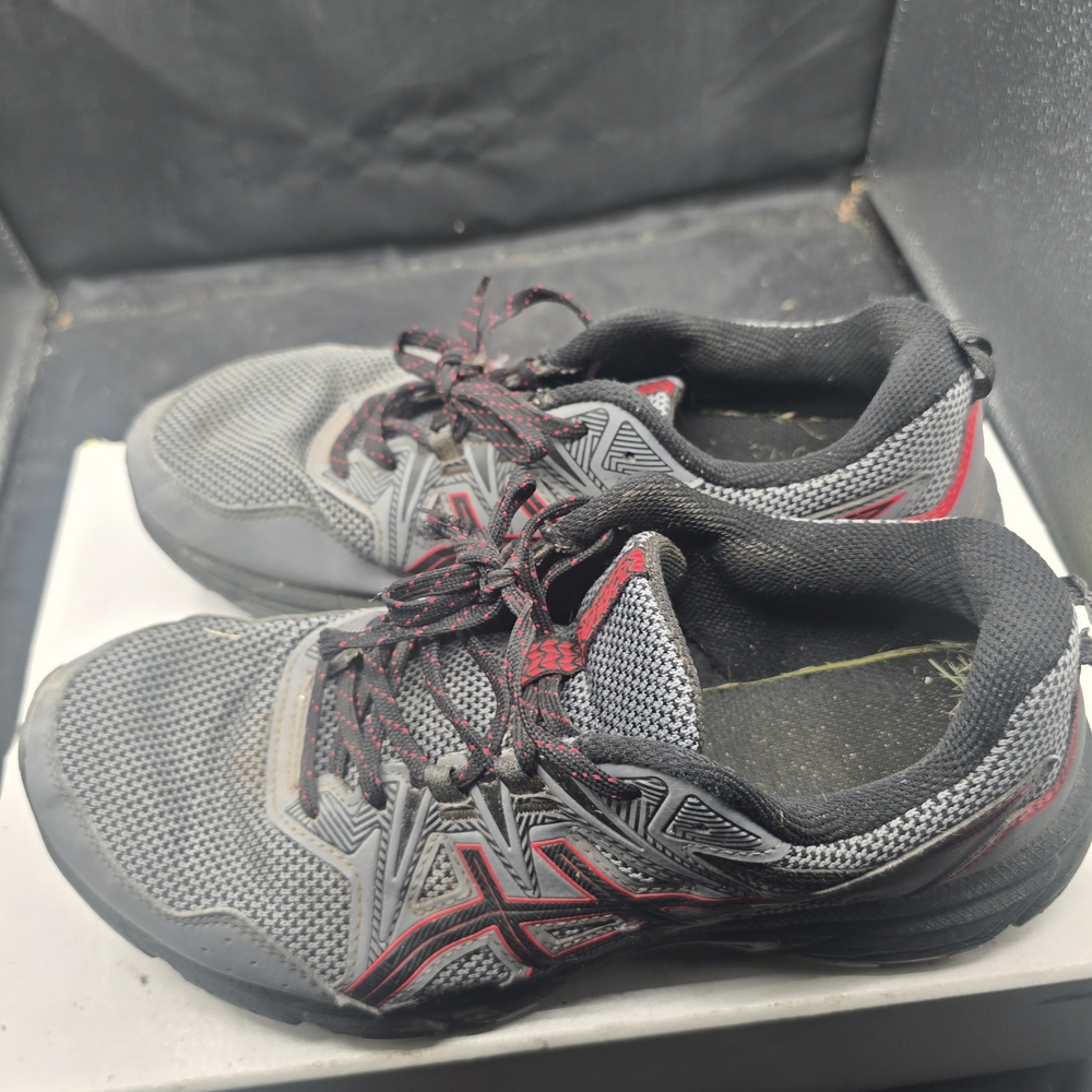 Asics Gray and Red Running‎ Shoes